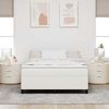 vidaXL Bed Frame Cream 55.1" x 78.7" Corduroy fabric