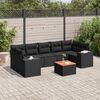 vidaXL Garden Sofa Set Black