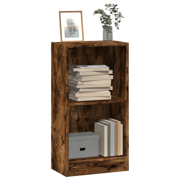 vidaXL Bookcase Smoked Oak Engineered Wood Standard Bookcase