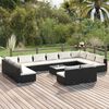 vidaXL Garden Lounge Set Black