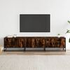 vidaXL TV Cabinet Smoked oak Engineered wood, metal Large TV Cabinet