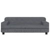 vidaXL Kids Sofa Dark Grey Velvet, Pine wood, Foam Mini