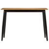 vidaXL Dining Table Natural Wood and Black