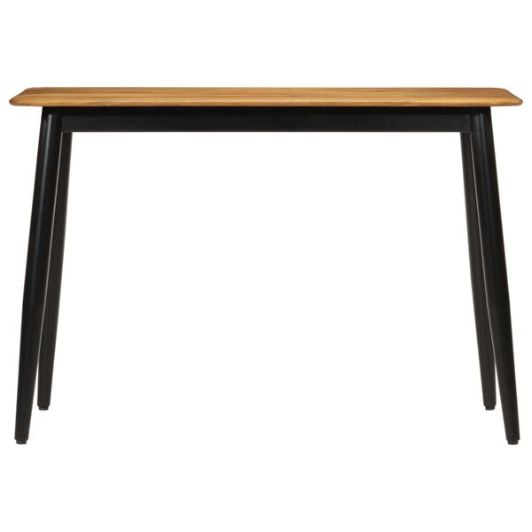 vidaXL Dining Table Natural Wood and Black