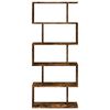 vidaXL Room Divider Bookcase Smoked Oak Engineered Wood