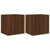 vidaXL TV Wall Cabinet Set of 2 Brown Oak Engineered wood Medium