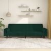 vidaXL Sofa Bed Dark Green Velvet Two-seater