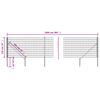 vidaXL Wire Mesh Fence with Spike Anchors Green 3.6x82.0'