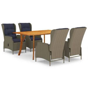 vidaXL Dining Set Brown Solid Acacia wood Standard Dining Set