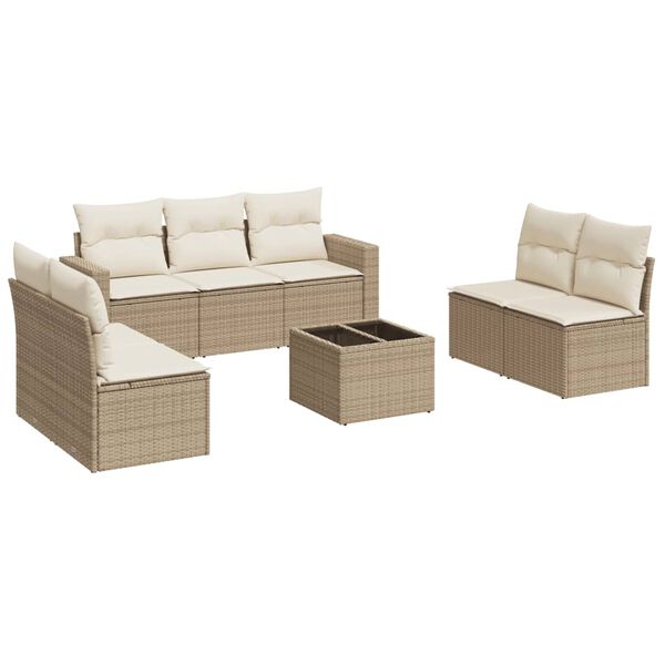 vidaXL Garden Sofa Set Beige