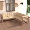 vidaXL Garden Lounge Set Honey brown Solid pinewood Medium Modular