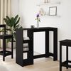 vidaXL Bar Table Black Engineered wood 48.8 x 18.1 x 40.7 in Bar Table