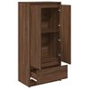 vidaXL Cabinet Brown Oak Engineered Wood 21.9 x 13.4 x 47.0 in