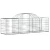 vidaXL Gabion Basket Set of 25 Silver Galvanized Iron Extra Large