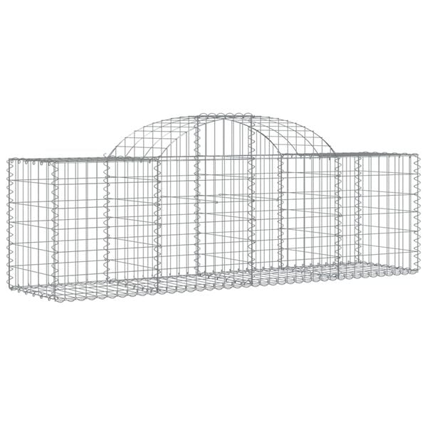 vidaXL Gabion Basket Set of 25 Silver Galvanized Iron Extra Large