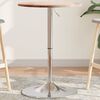 vidaXL Bar Table Medium brown, Chrome Solid oak wood, Chromed steel