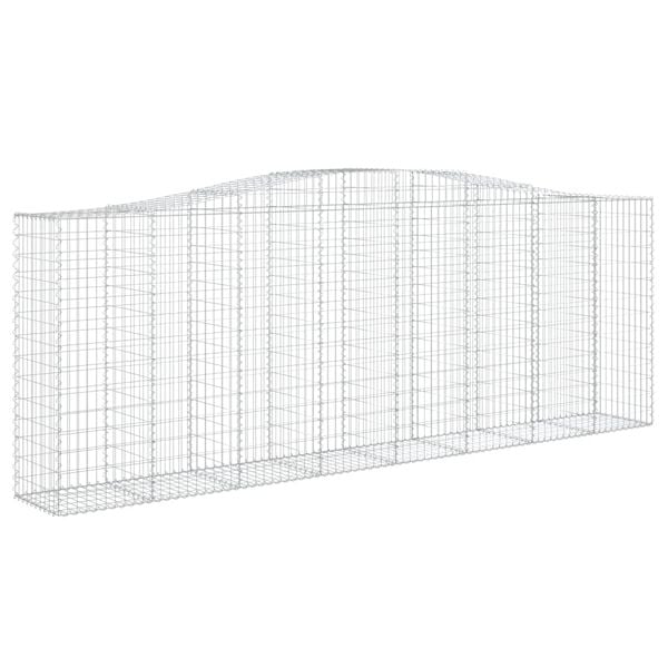 vidaXL Gabion Basket Set of 10 Silver Galvanized Iron Extra Large