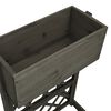 vidaXL Planter Gray Solid firwood 17.7x11.8x29.1 in Planters Planter
