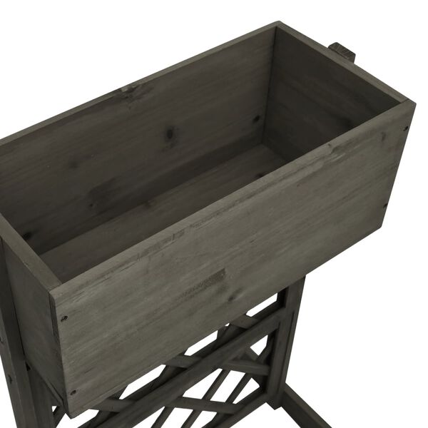 vidaXL Planter Gray Solid firwood 17.7x11.8x29.1 in Planters Planter