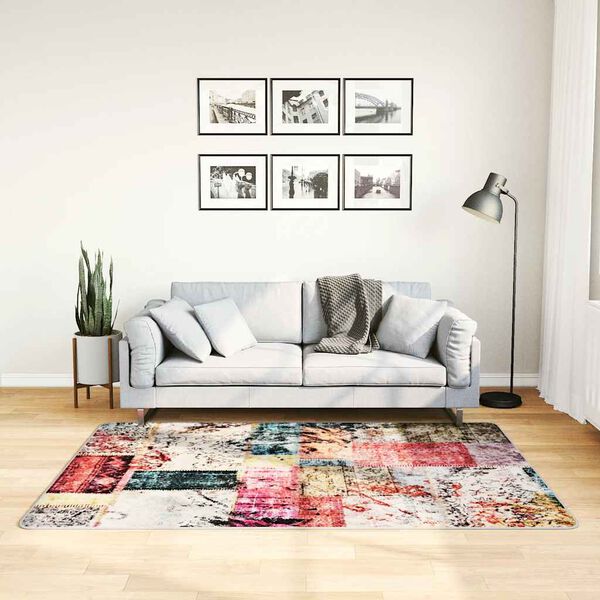 vidaXL Rug Multicolor 100% Polyester 47.2 x 70.9 in Rug Rectangular