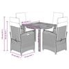vidaXL Garden Dining Set Black, Brown, Cream White