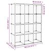 vidaXL Storage Cube Organizer Black Polypropylene, Steel