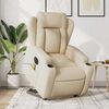 vidaXL Electric Stand up Massage Recliner Chair Cream Fabric