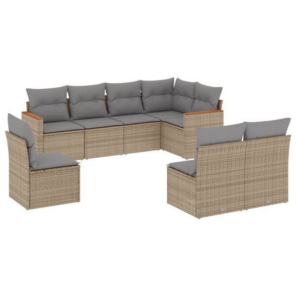 vidaXL Garden Sofa Set Beige