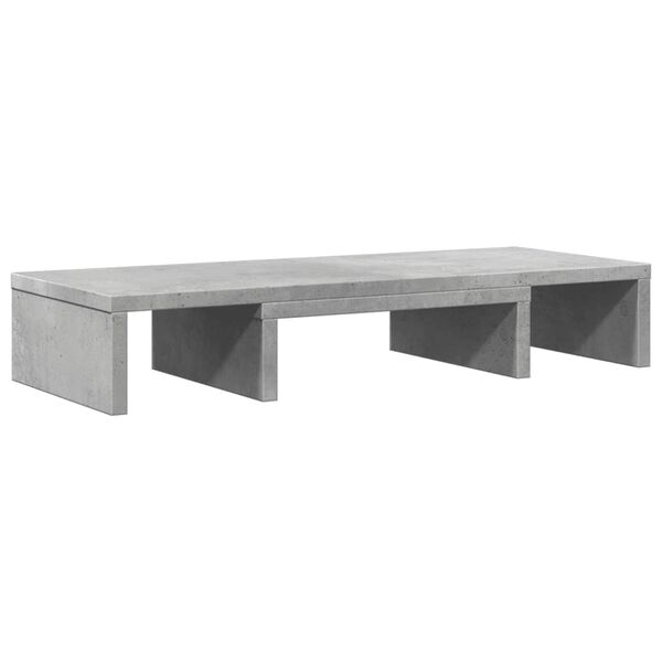 vidaXL Monitor Stand Adjustable Concrete Grey 23.6x9.4x4.1" Engineered Wood
