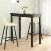 vidaXL Kitchen Table Black MDF, Pine Wood 45.3 x 21.7 x 42.1 in