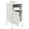 vidaXL Bedside Cabinet White Cold-rolled steel Compact Adjustable Feet
