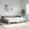 vidaXL Daybed With Trundle Light grey