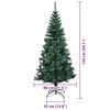 vidaXL Artificial Pre-lit Christmas Tree Green 59.1" PVC and Metal