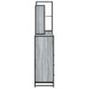 vidaXL Bathroom Furniture Set Grey sonoma Engineered wood, metal Standard