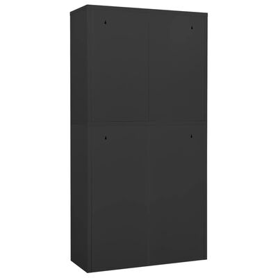 vidaXL Office Cabinet Anthracite 35.4"x15.7"x70.9" Steel