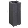 vidaXL Garden Raised Bed 11"x11"x31.5" Poly Rattan Black
