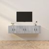 vidaXL Wall-mounted TV Cabinet Set of 3 Grey Sonoma Engineered wood