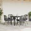 vidaXL Garden Dining Set Black, Dark Grey
