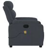 vidaXL Massage Recliner Chair Dark Gray Velvet