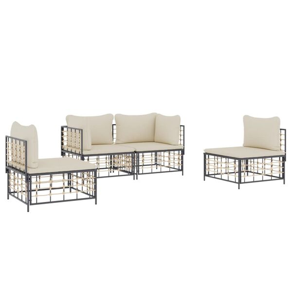 vidaXL Garden Lounge Set Anthracite