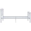 vidaXL Bed Frame Grey Metal Twin Durable Bed Frame Rectangular