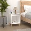 vidaXL Bedside Cabinet Set of 2 White Engineered wood Bedside Cabinet