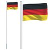 vidaXL Germany Flag Multicolor with Silver Poles 68D 100% Polyester