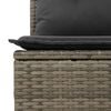 vidaXL Garden Sofa Set Grey PE rattan Large Adjustable Feet