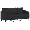 vidaXL Sofa Set Black Fabric (100% polyester), metal, textilene, plywood