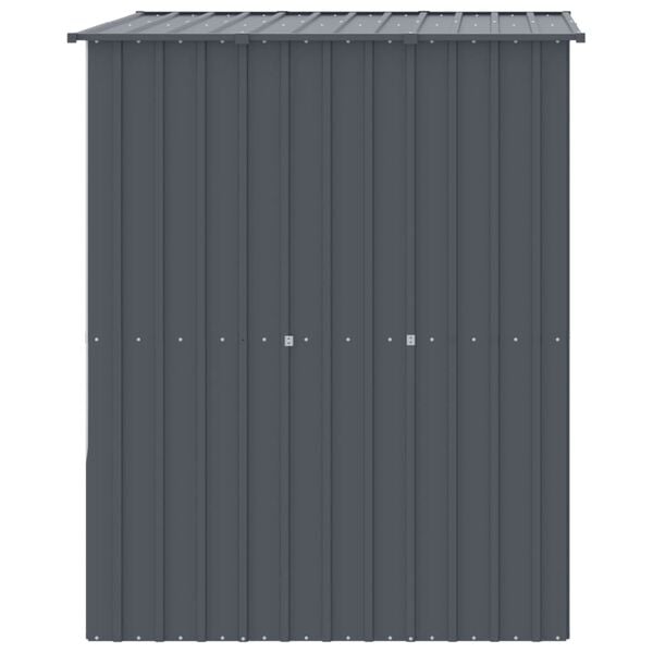 vidaXL Dog House Anthracite Galvanized Steel Large Durable Dog House