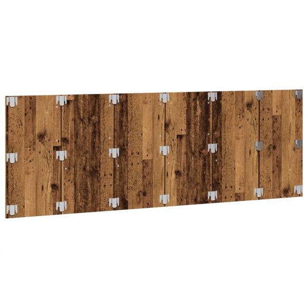 vidaXL Wall Headboard Old Wood Engineered Wood Full Size Bed