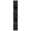 vidaXL Room Divider Bookcase Black Engineered Wood 5-Tier