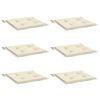 vidaXL Chair Cushion Set of 6 Cream Oxford fabric (100% polyester)