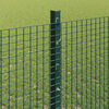 vidaXL Fence with Post Green 3.94 x 82.02 ft Steel and PVC